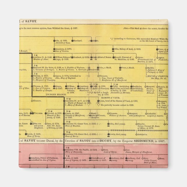 Huset Savoy, från 1000 till 1813 Magnet (Framsidan)