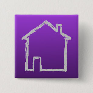 Huset skissar. Grått och Purple. Knapp