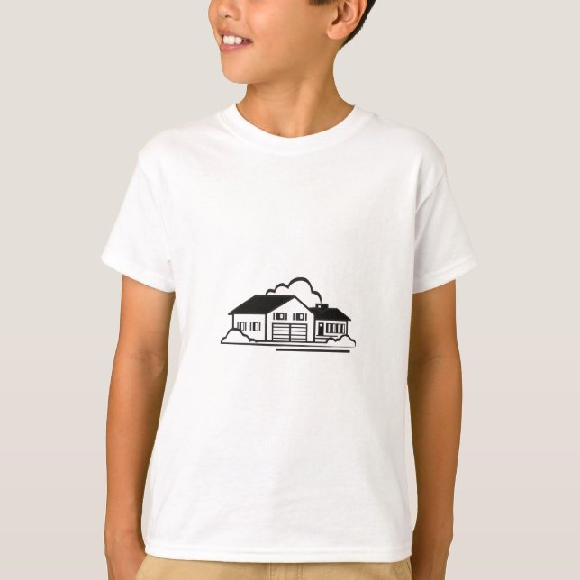 Huset skisserar tee shirt (Framsida)
