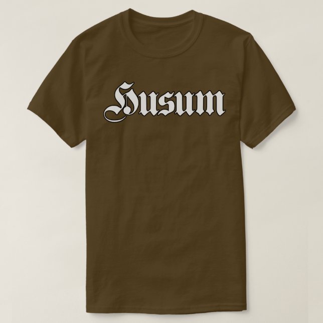 Huset skrivet med gotiskt typsnitt t shirt (Design framsida)