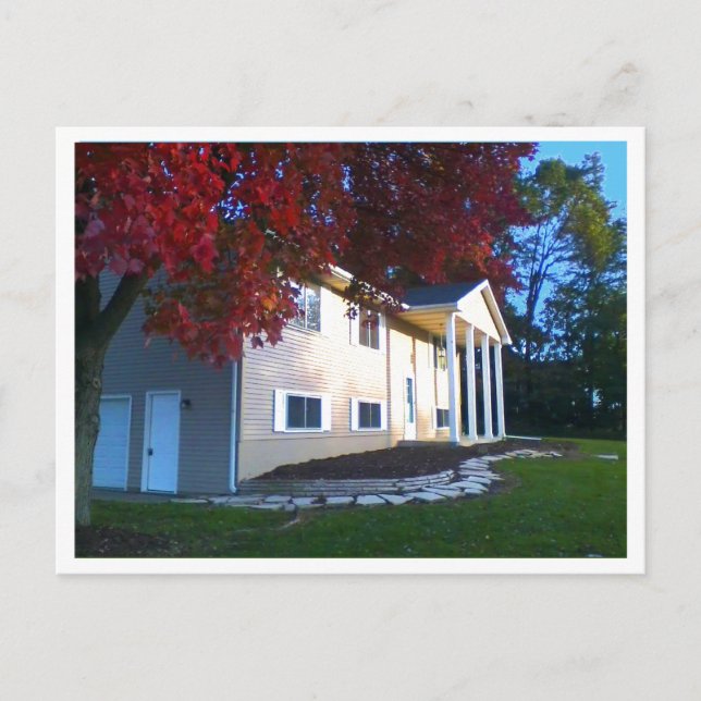 Huset till salu. vykort (Framsida)