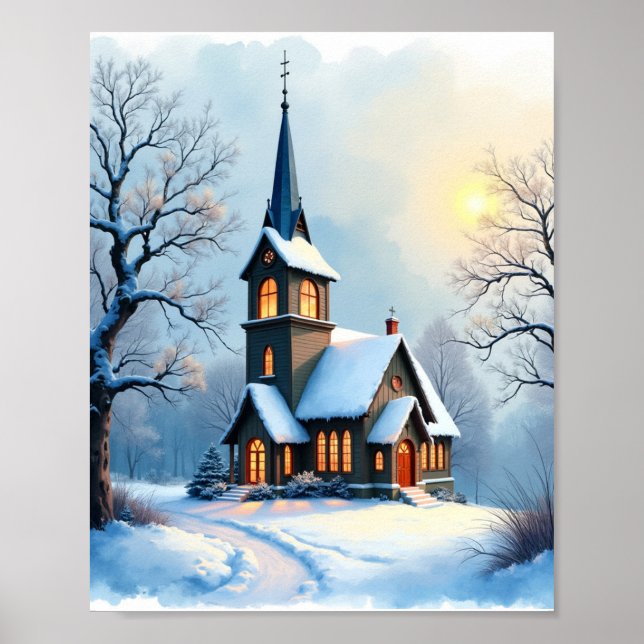 Huset under snö poster (Framsidan)