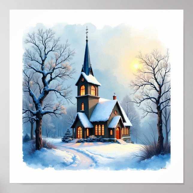 Huset under snö poster (Framsidan)