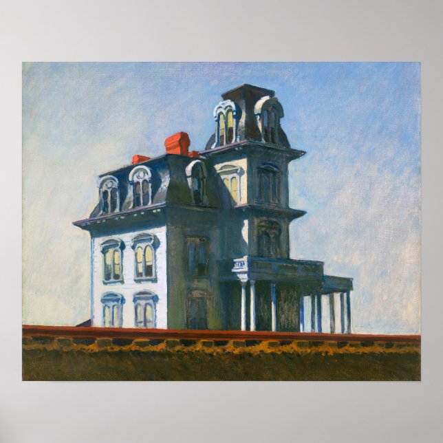 Huset vid järnvägen | Edward Hopper | Poster (Framsidan)