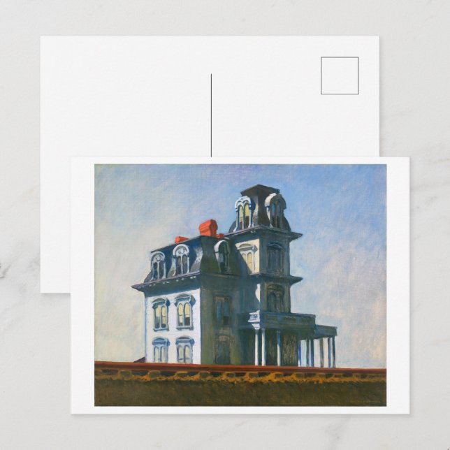 Huset vid järnvägen | Edward Hopper | Vykort (Fram/baksida)