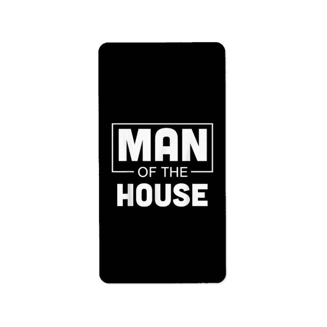 Husets man adressetikett (Framsidan)