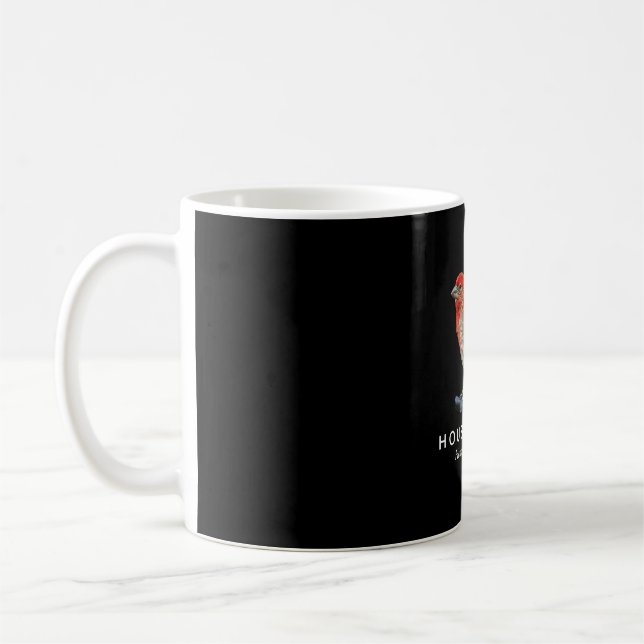 Husfink fågelskådning grafik röd sångfågel  kaffemugg (Vänster)
