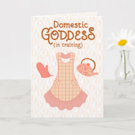 Husgudinna (under utbildning) – Rolig Retro Förklä Kort
