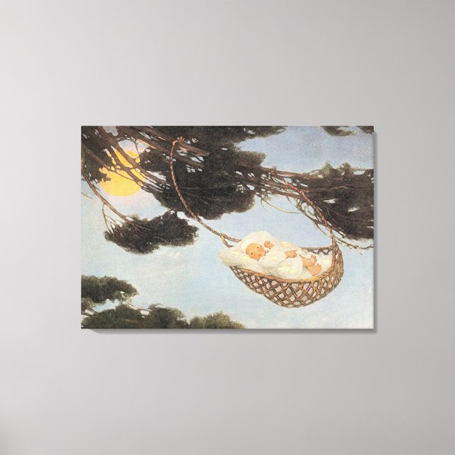 Hush-a-Adjö, Baby Nursery Rhyme Canvastryck (Framsida)