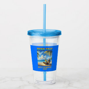 Hush Resa Vacation, tyst jag jobbar här! Take Away Mugg