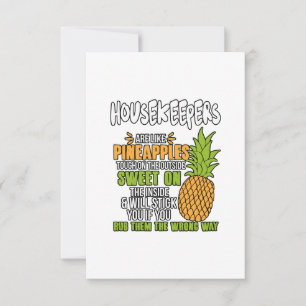 Hushållare är som ananas. kort