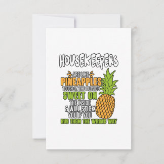 Hushållare är som ananas. kort