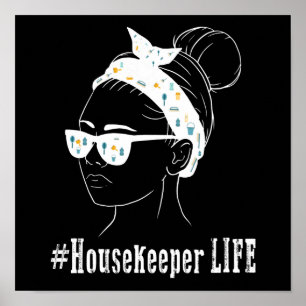 Hushållare Life Household Städning Älskare Graph Poster