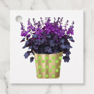 Hushållens och blommornas skönhet gåvor etiketter