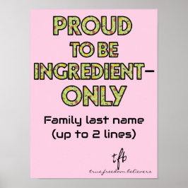 Hushållet med enbart ingrediens, liten poster