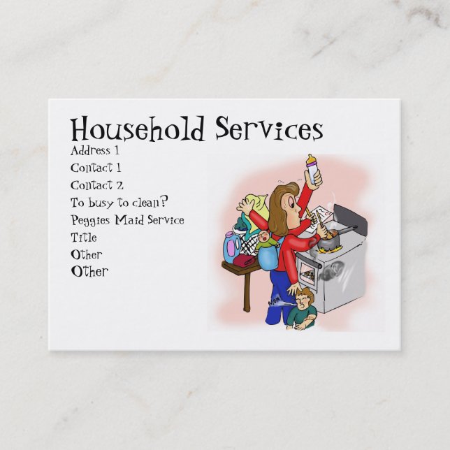 Hushållet servar visitkort (Framsida)