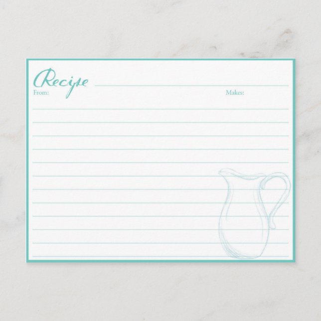 Hushållets presentkort, bok, familjerecept vykort (Framsida)