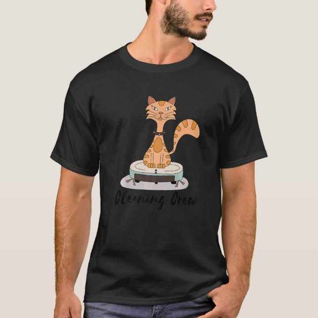 Hushållning med Cat Vacuum Cleaner T Shirt (Framsida)