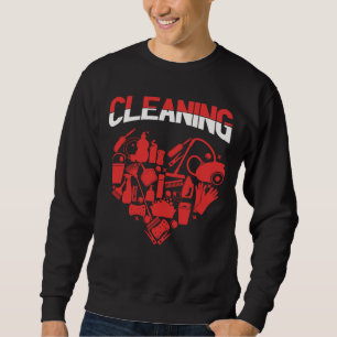 Hushållning Städning Heart Vacuum Cleaner Housek Lång Ärmad Tröja