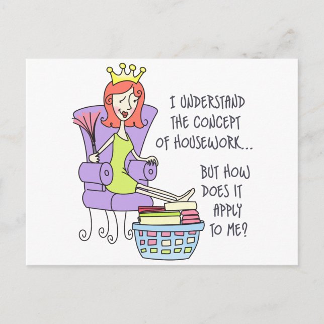 Hushållsarbete Vykort (Framsida)