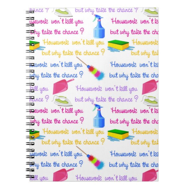 Hushållsarbeteanteckningsblock Anteckningsbok (Framsidan)