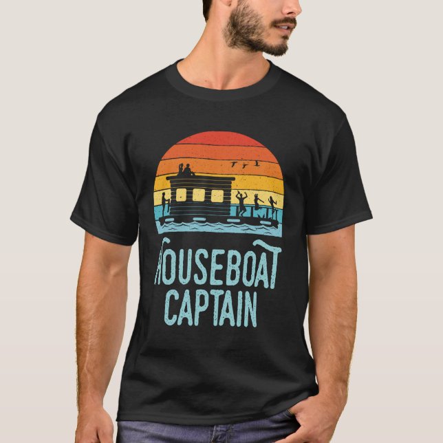 Hushållsbåtkapten T Shirt (Framsida)