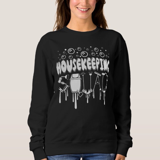 Hushållsfack Renare Städning Hushållare T Shirt (Framsida)