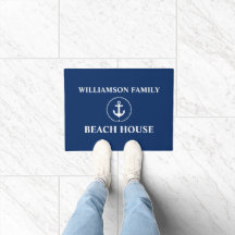 Hushållsfamiljen Namn Anchor Navy Blue