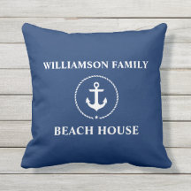 Hushållsfamiljen Namn Anchor Navy Blue