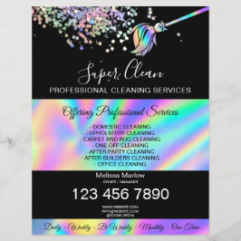 Hushållshuset Städning Maid Janitor Reklamblad