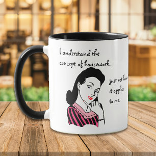 Hushållskoncept funny mugg