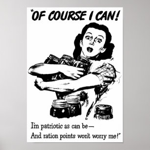 Hushållsmakare som sparar mat och Krig Propaganda Poster