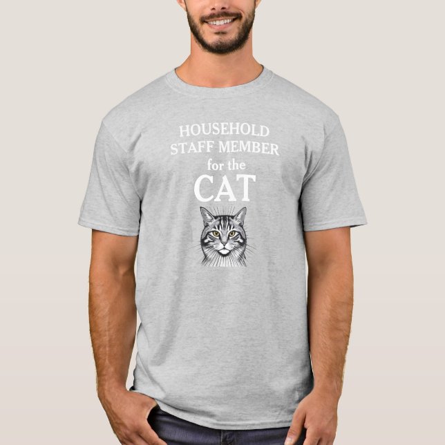 Hushållsmedlem för katten t shirt (Framsida)