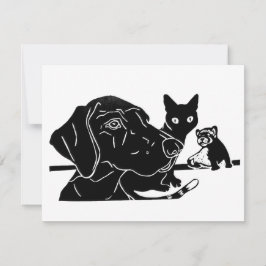 Hushållsrådet Linocut OSA Kort