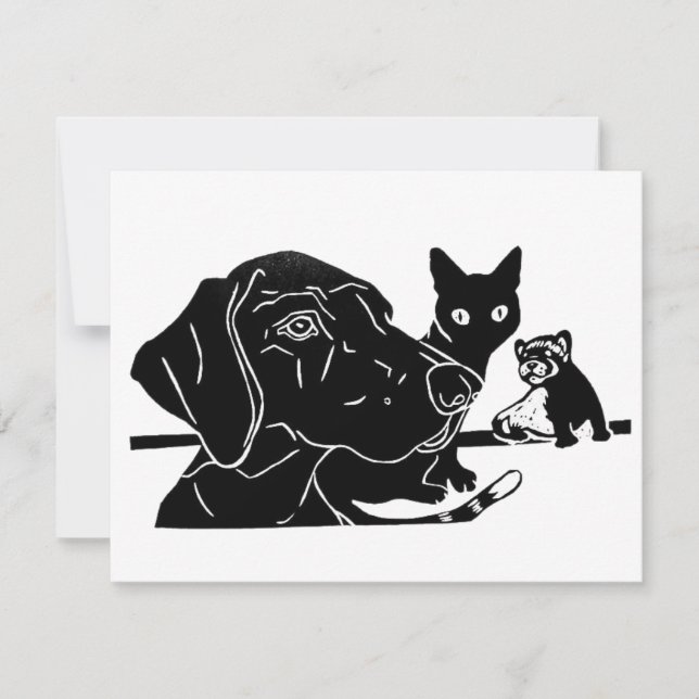 Hushållsrådet Linocut OSA Kort (Framsida)