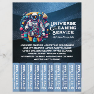 Hushållsrengöring Städhjälp Service Folder Avrivba Reklamblad