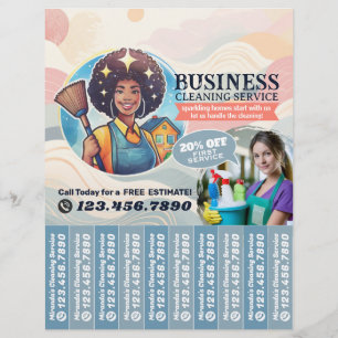 Hushållsrengöring Städhjälp Service Folder Avrivba Reklamblad