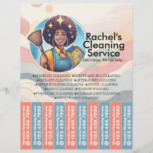 Hushållsrengöring Städhjälp Service Folder Avrivba Reklamblad
