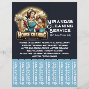 Hushållsrengöring Städhjälp Service Folder Avrivni Reklamblad