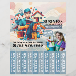 Hushållsrengöring Städhjälp Service Folder Avrivni Reklamblad