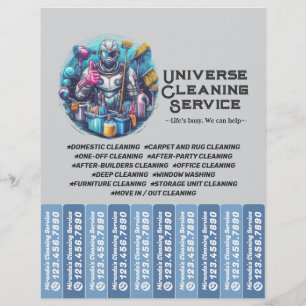 Hushållsrengöring Städhjälp Service Folder Avrivni Reklamblad