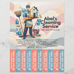 Hushållsrengöring Städhjälp Service Folder Avrivni Reklamblad