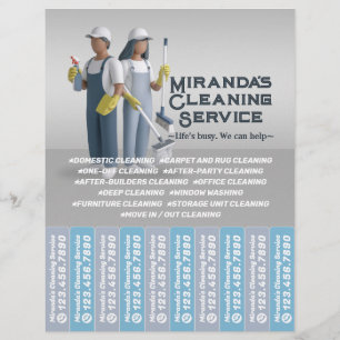 Hushållsrengöring Städhjälp Service Folder Avrivni Reklamblad