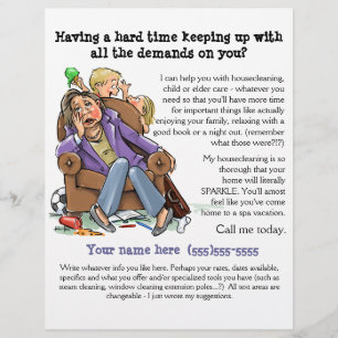 Hushållsrengöringsflyer (fullt anpassningsbar) reklamblad