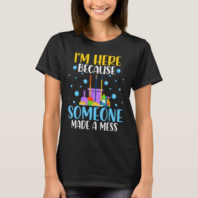Hushållsskötare Städning T Shirt (Framsida)