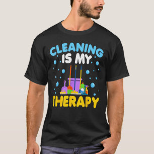 Hushållsskötaren Städning min terapi T Shirt
