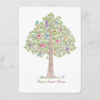 Hushållsuppvärmning party eller byte av adress-kor inbjudningar