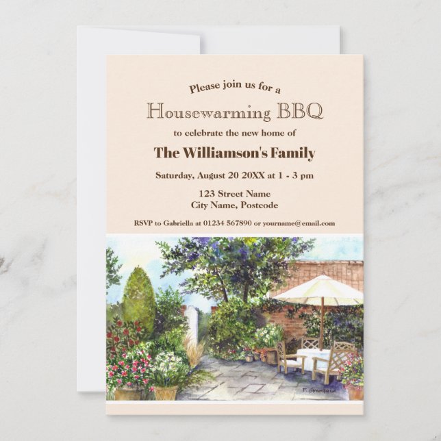 Hushållsvärmarens nya hemterrorist i Manor House Y Inbjudningar (Framsida)