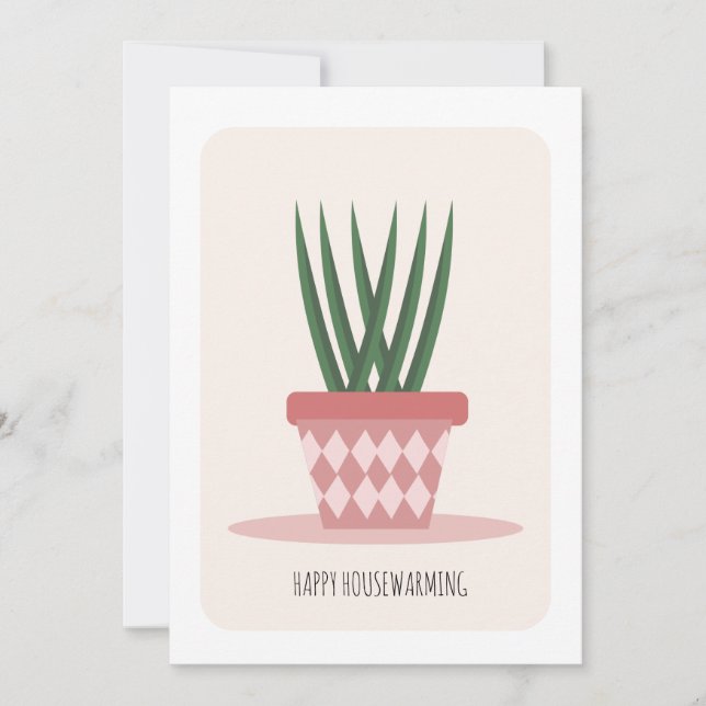 Hushållsvärmares aloe Poted Plant New Home Party (Framsida)