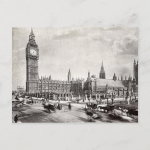 Hushus i parlamentet och Westminster Hall London Vykort